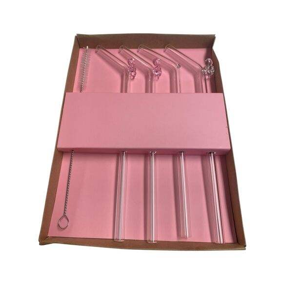 Lepelclub Bow Straws – Let’s Sip Bows 4pc with Straw Cleaner (READ) - Picture 2 of 3